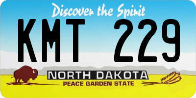 ND license plate KMT229