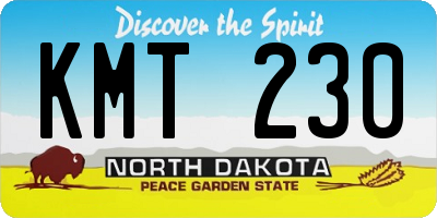 ND license plate KMT230