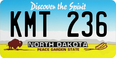 ND license plate KMT236