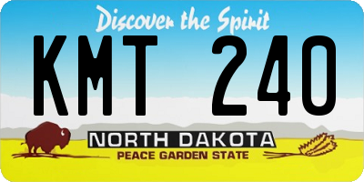 ND license plate KMT240