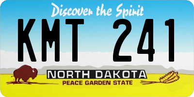 ND license plate KMT241