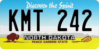 ND license plate KMT242