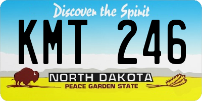ND license plate KMT246