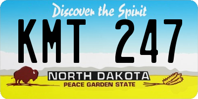 ND license plate KMT247