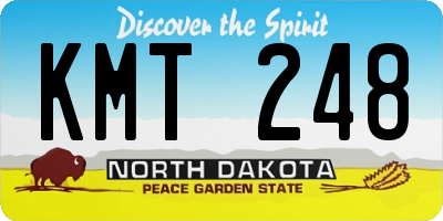 ND license plate KMT248