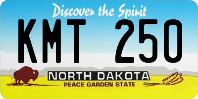 ND license plate KMT250