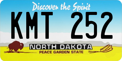 ND license plate KMT252