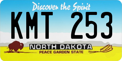 ND license plate KMT253