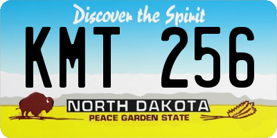 ND license plate KMT256