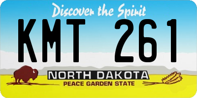 ND license plate KMT261