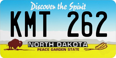 ND license plate KMT262