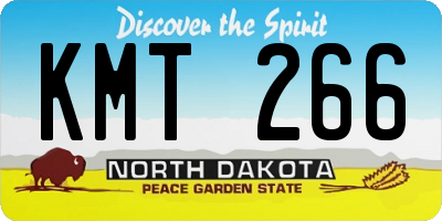 ND license plate KMT266