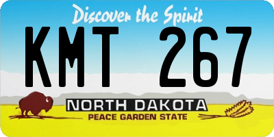 ND license plate KMT267
