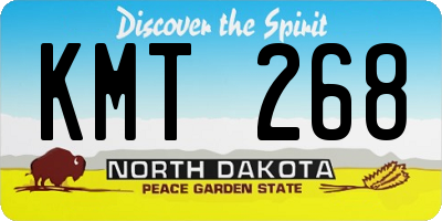 ND license plate KMT268