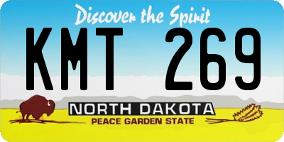 ND license plate KMT269