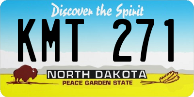 ND license plate KMT271
