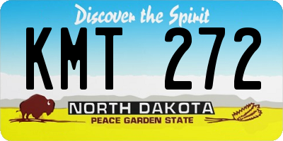ND license plate KMT272