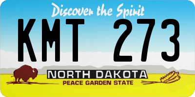 ND license plate KMT273