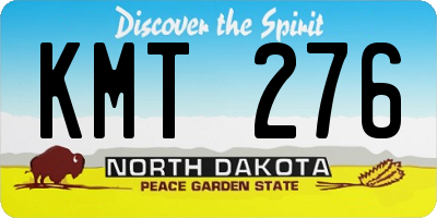 ND license plate KMT276