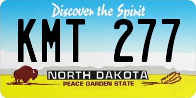 ND license plate KMT277