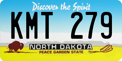 ND license plate KMT279
