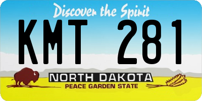 ND license plate KMT281