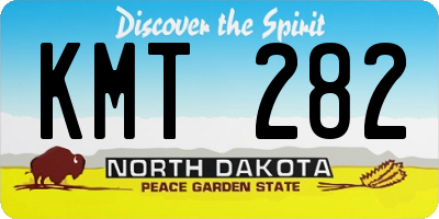 ND license plate KMT282
