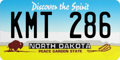 ND license plate KMT286