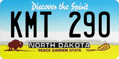 ND license plate KMT290
