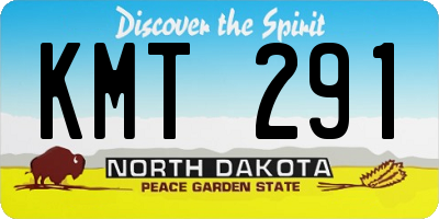 ND license plate KMT291