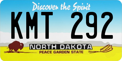 ND license plate KMT292