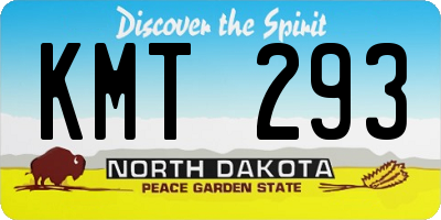 ND license plate KMT293