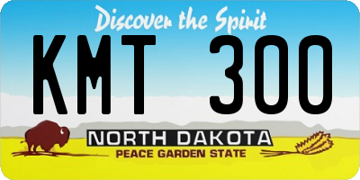 ND license plate KMT300