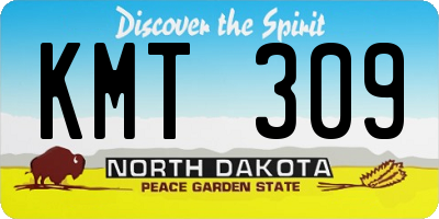 ND license plate KMT309