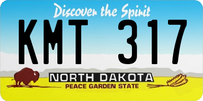 ND license plate KMT317