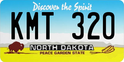 ND license plate KMT320