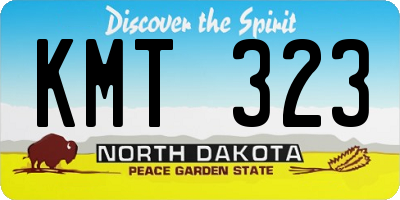 ND license plate KMT323