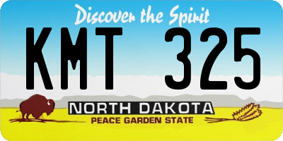ND license plate KMT325