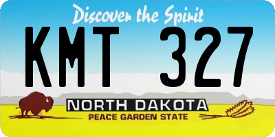 ND license plate KMT327