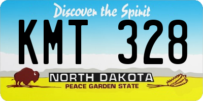 ND license plate KMT328