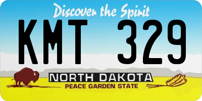ND license plate KMT329
