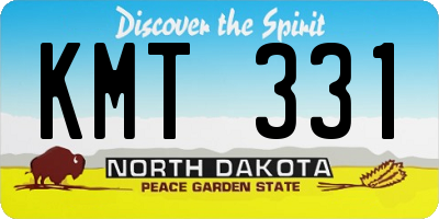 ND license plate KMT331