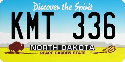 ND license plate KMT336