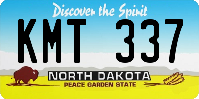 ND license plate KMT337