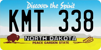 ND license plate KMT338