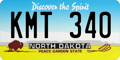 ND license plate KMT340