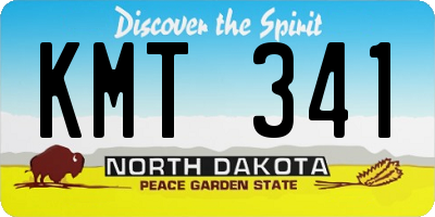 ND license plate KMT341
