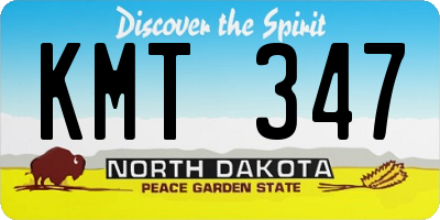 ND license plate KMT347