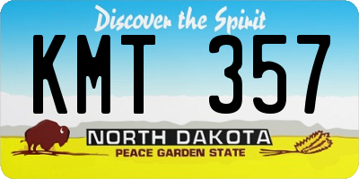 ND license plate KMT357