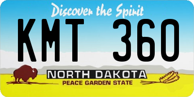 ND license plate KMT360